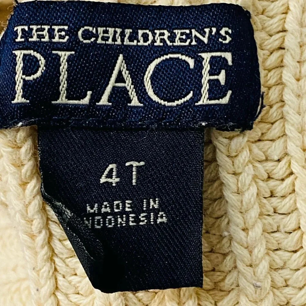 The Children’s Place Cotton Striped Fisherman Sweater Sz 4T